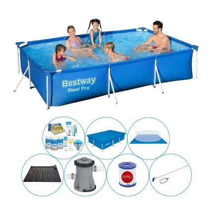 Bestway Steel Pro Rectangulaire - 300x201x66 cm - 8-pièces S22243