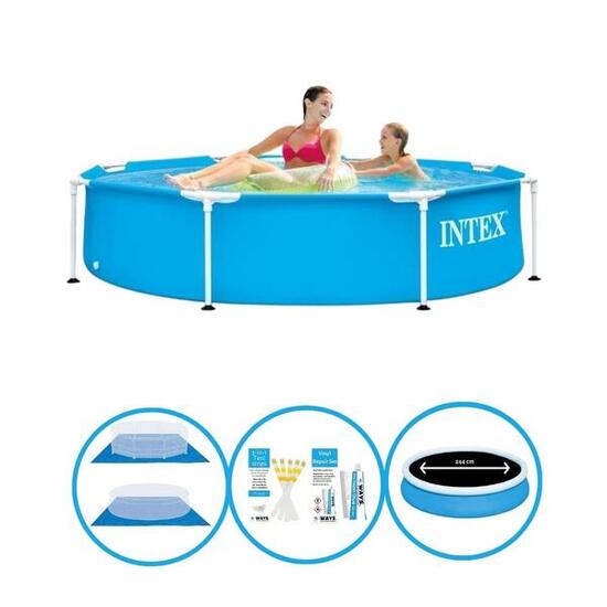 Piscine Tubulaire Ronde - 244x51 cm - 5-pièces S22447