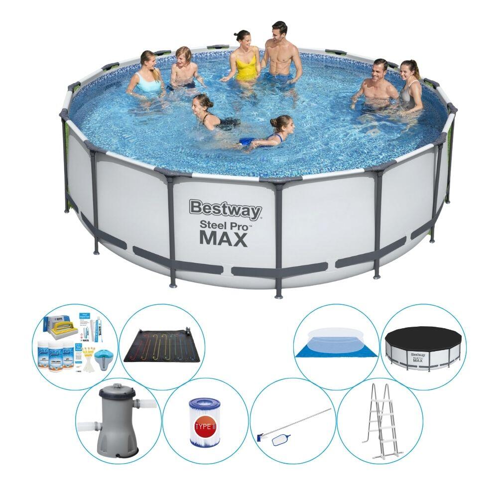 Schwimmbadpaket - Bestway Steel Pro MAX 457x122 cm Rund 1/6