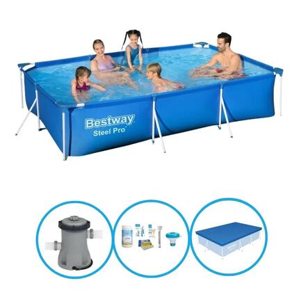 Bestway Steel Pro Rectangulaire - 300x201x66 cm - 4-pièces S22721
