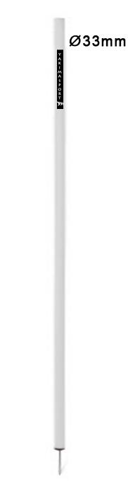 Slalomstange 170 cm Ø 33 mm, Metallspitze 5/6