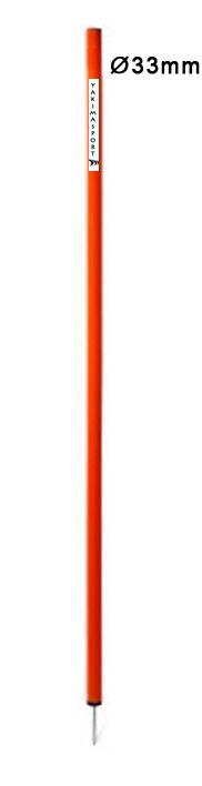 Slalomstange 170 cm Ø 33 mm, Metallspitze 4/6