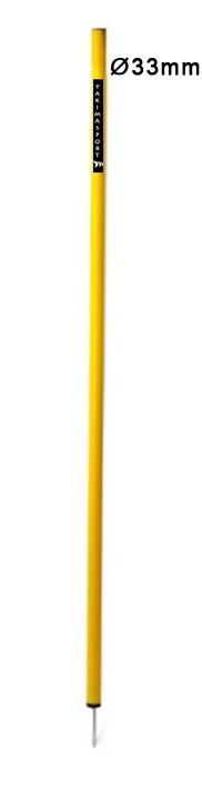 Slalomstange 170 cm Ø 33 mm, Metallspitze 2/6