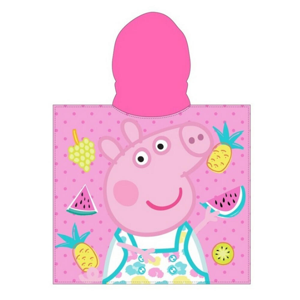 Poncho Toalla de Microfibra Kinder Peppa Pig mit Capucha Rosa 55x110 2/2