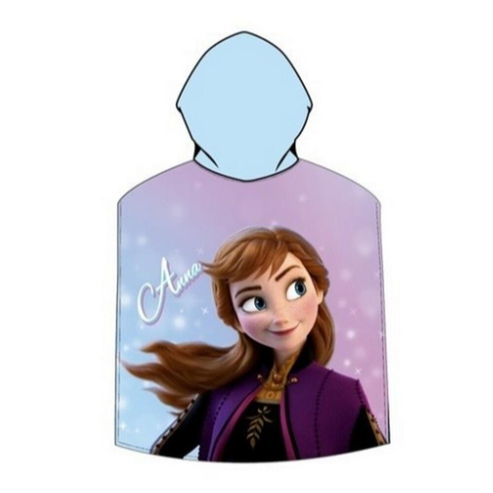 Poncho toalla microfibra baño Bambini Frozen con capucha 55x110 cm 2/2