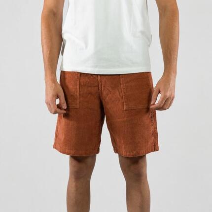 Pantalon d'escalade trotkking crag homme Ã moutarde courte
