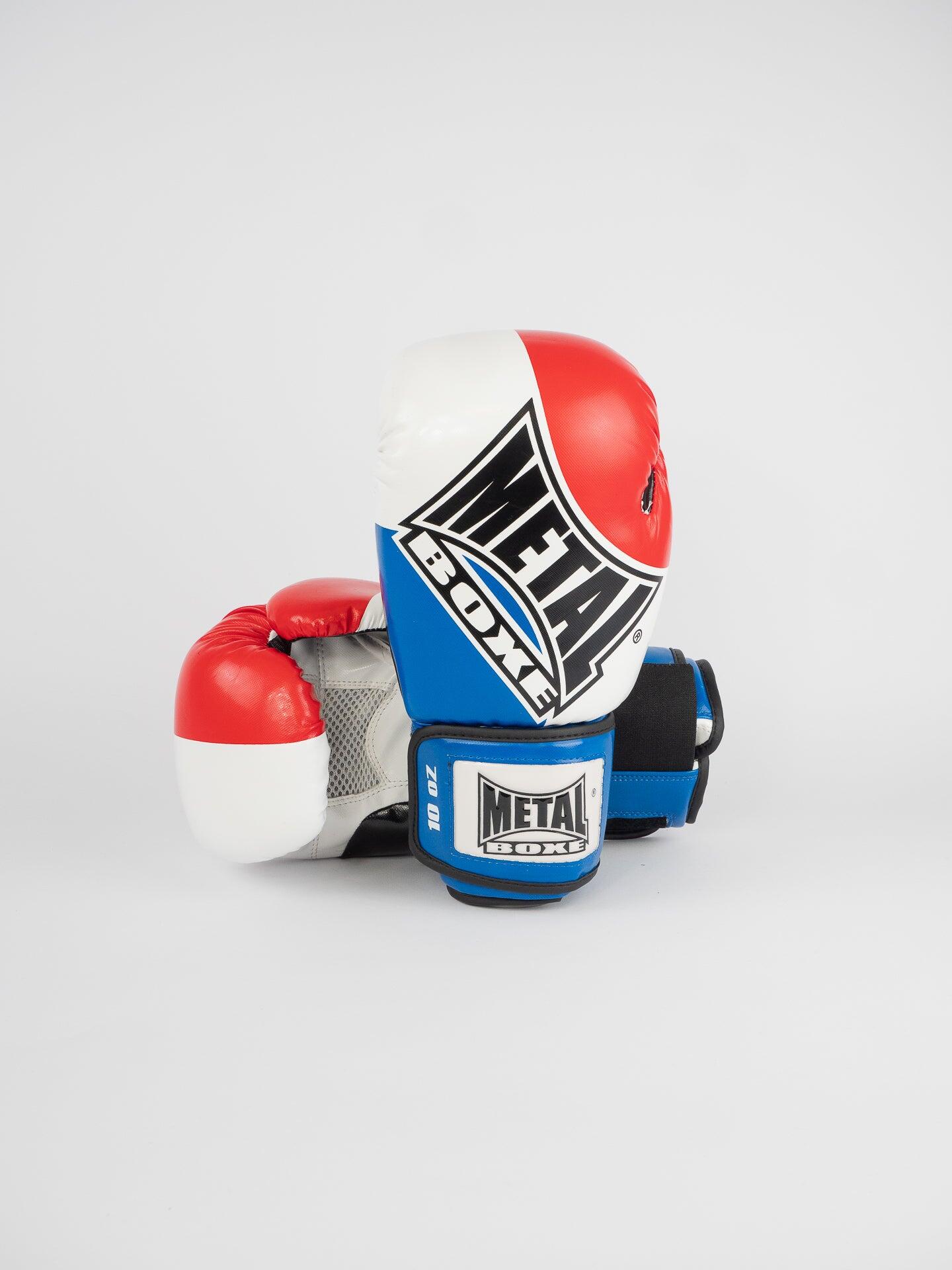 Gants de boxe Metal Boxe – Bleu/Blanc/Rouge – 12oz 6/7