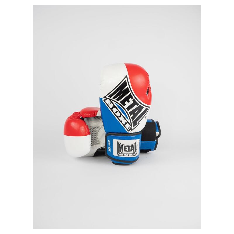 GANTS DE BOXE COMPÉTITION BLEU BLANC ROUGE