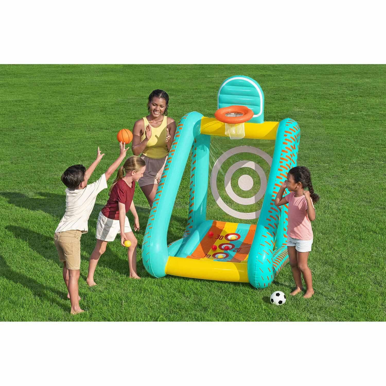 Bestway Jogo 3 em 1: Basquetebol, Futebol e Lançador de Bolas 3/7