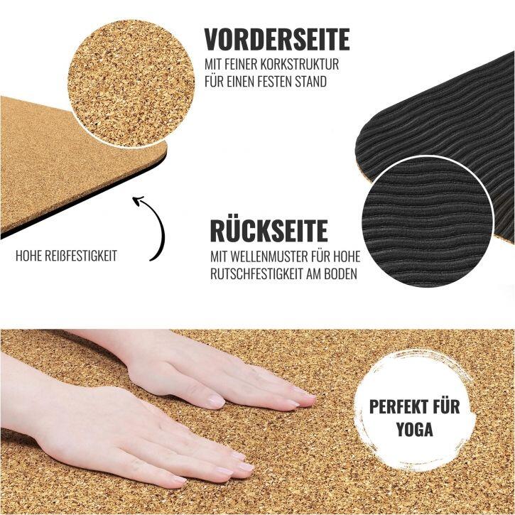 Yogamat - Fitnessmat - Kurk - 5 mm dik 4/7