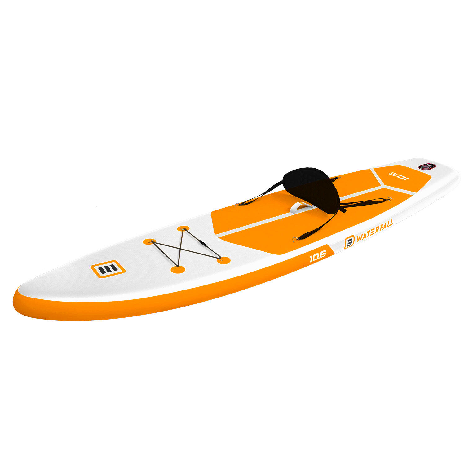 Prancha de Stand Up Paddle Insuflável Waterfall Touring 10.6 Laranja + Encosto 2/8