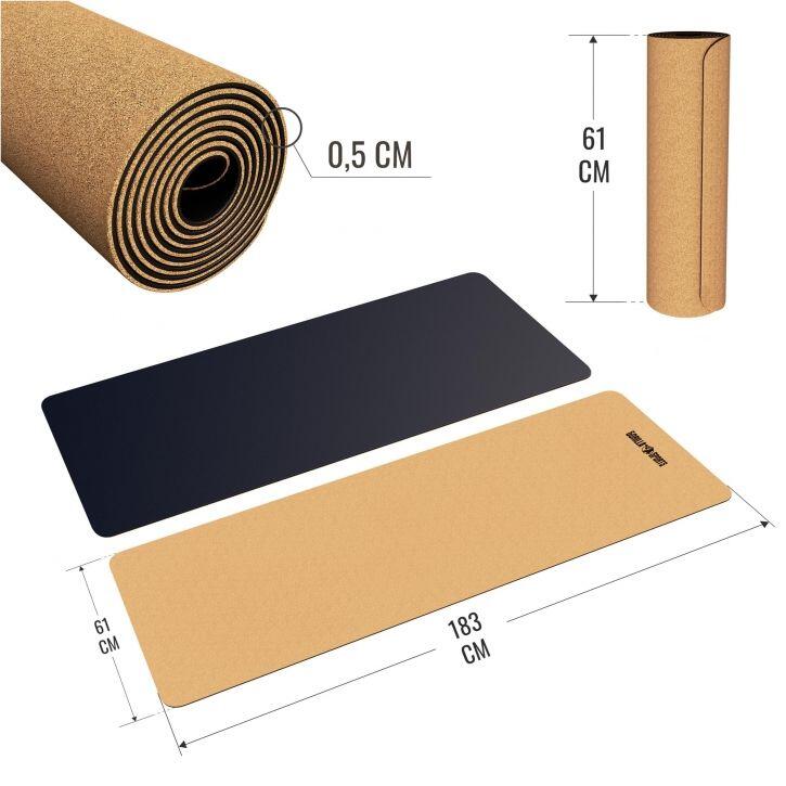 Yogamat - Fitnessmat - Kurk - 5 mm dik 2/7