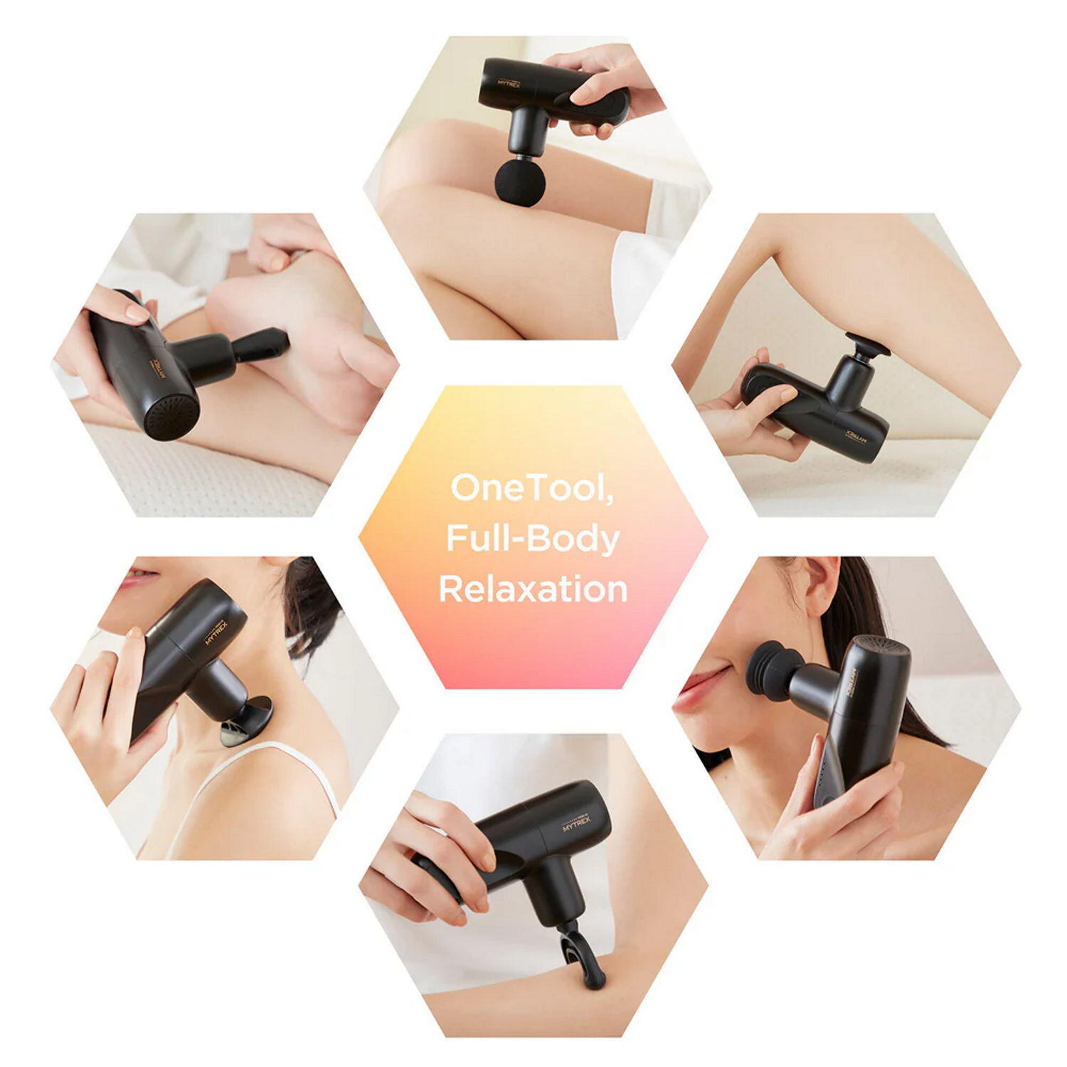 Pistolet de massage corporel Mytrex Rebive Air Mini noir. 6/7