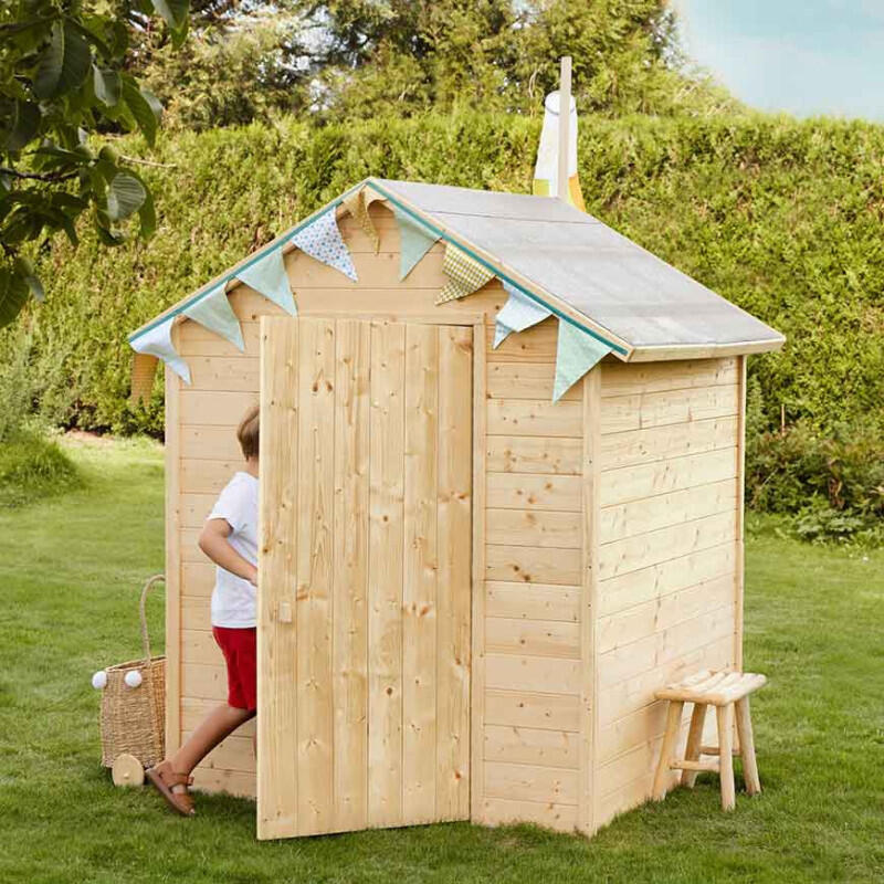 Cabane en bois avec fenêtre et boîte aux lettres GARANCE 2/5