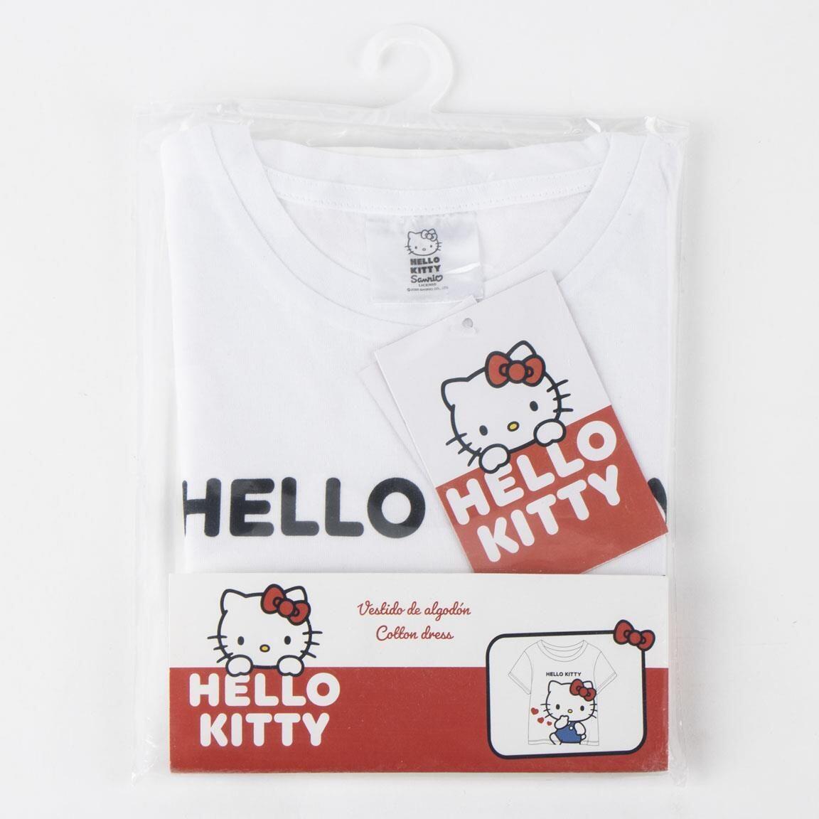 Camiseta manga corta Bambini Hello Kitty con Estampado Frontal Blanca 6/6