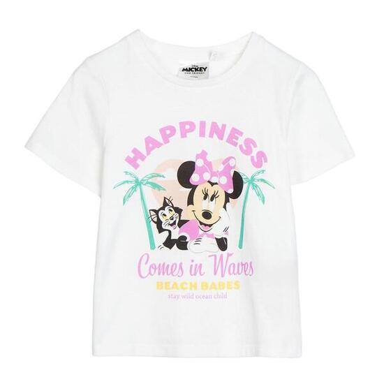 Camiseta Enfant Minnie manga corta Estampada Happiness Blanca