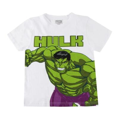 Baseballshirt marvel comics zwart met knopen en rode boordjes