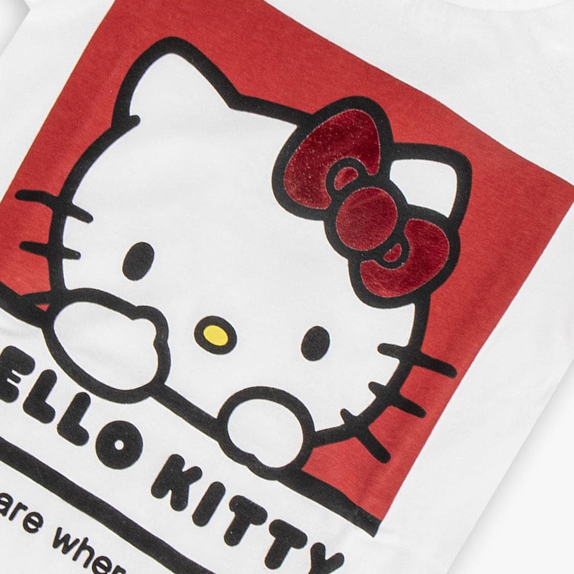 Camiseta Kinder Hello Kitty manga corta mit estampado frontal Blanca 3/3