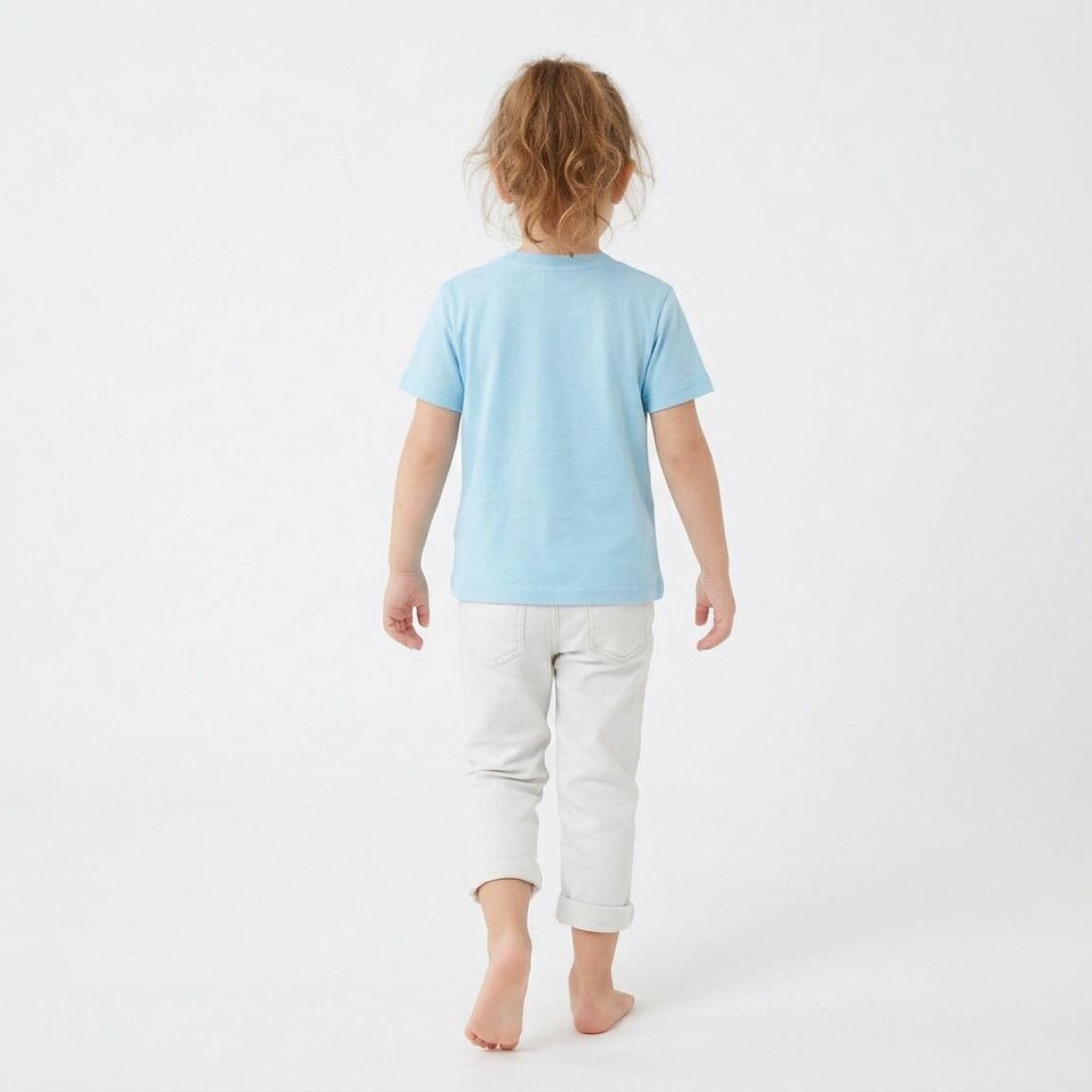 Camiseta manga corta Infantil Frozen Elsa Azul Claro Light Blue 5/6