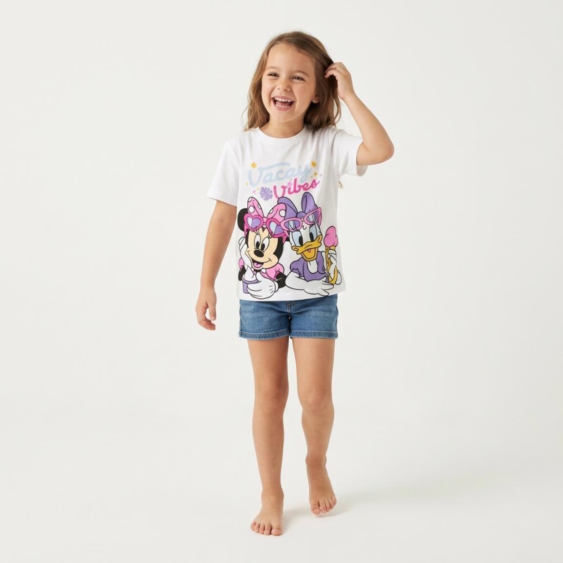 Camiseta Kinder Minnie manga corta Estampada Vacay Vibes Blanca 4/6