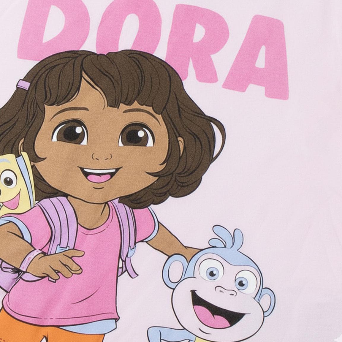 Camiseta manga corta Niños Dora la Exploradora con Estampado Rosa Claro 5/7