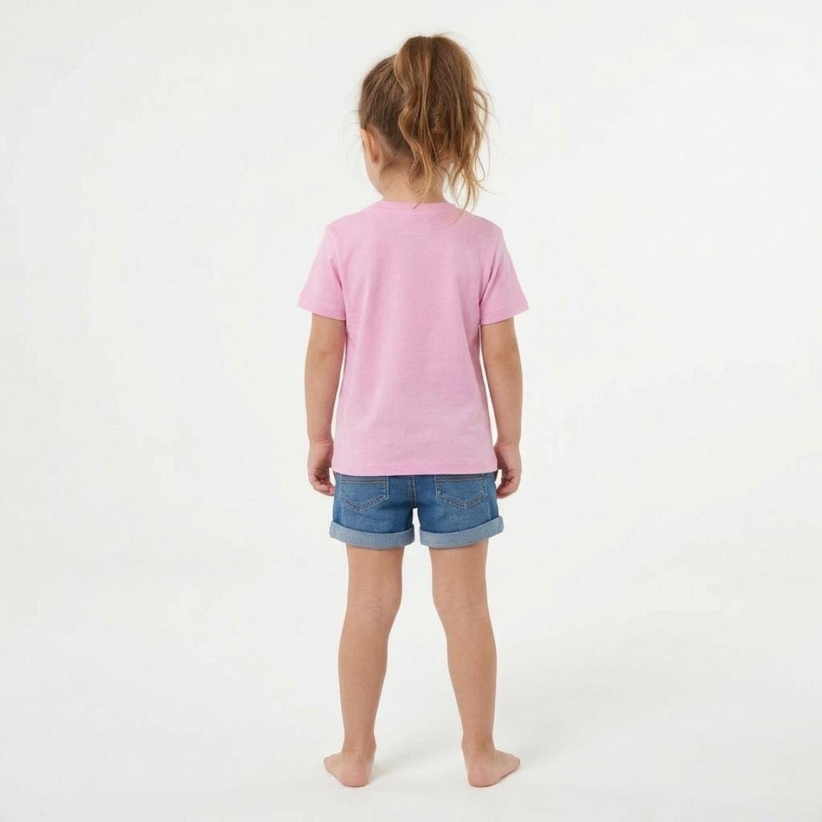 Camiseta manga corta Niños Minnie con estampado frontal y lazo, Rosa 7/7