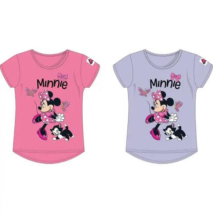Camiseta Enfant Minnie Mouse Me Time Pack Surtido 2 Diseños Rosa et Lila