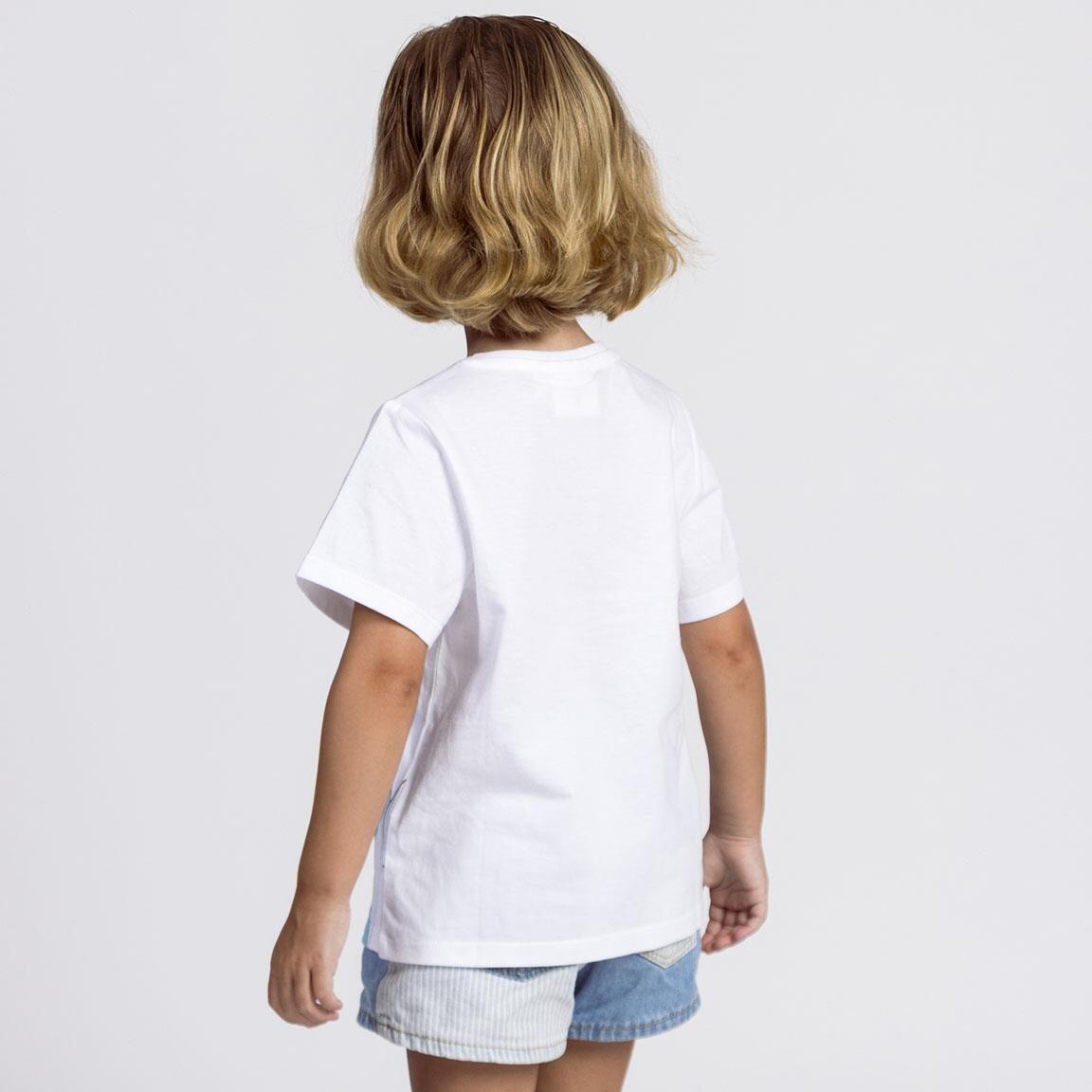 Camiseta Bambini Frozen Blanca con Estampado de Elsa e Texto Be True 5/6