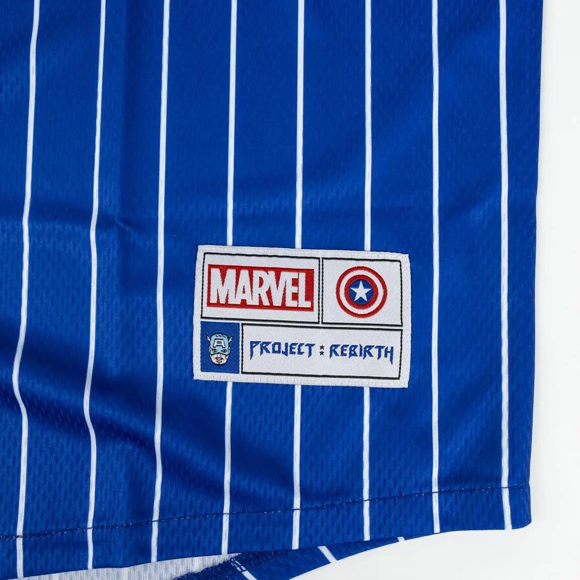 Kinder T-shirt Avengers Captain America, korte mouw, marineblauw 4/5
