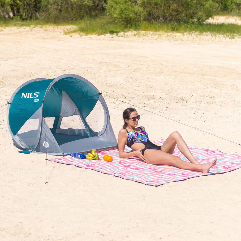 Cort plajă automat pliabil UV protecție soare vânt NILS CAMP NC3142