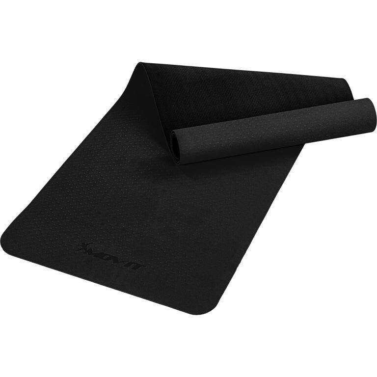 Covoras de gimnastica MOVIT®, 190x60x0,6cm, negru