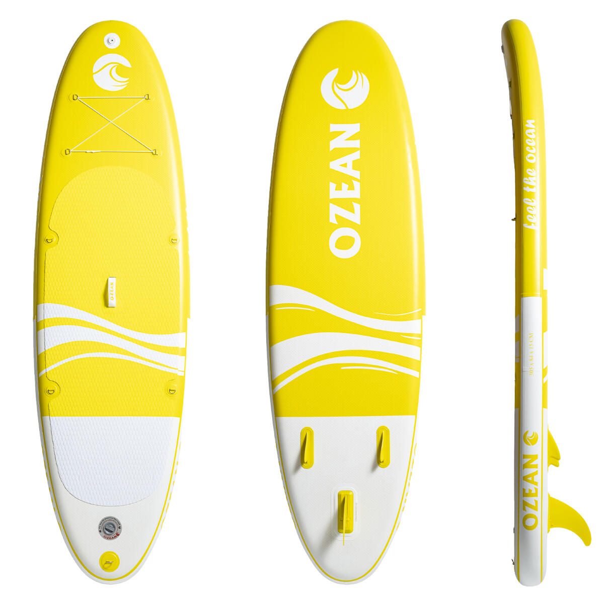 Prancha SUP OZEAN 305 cm insuflável - Paddle + 11 acessórios Amarelo 8/8