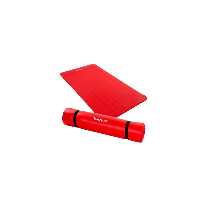 Covoras de gimnastica, MOVIT®, 190 x 100 x 1,5cm, rosu