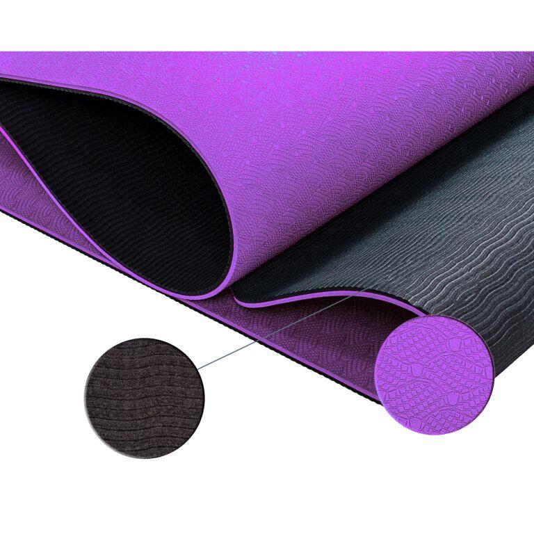 Fitness jóga podložka 190 × 100 × 0,6 cm fialová 2/6