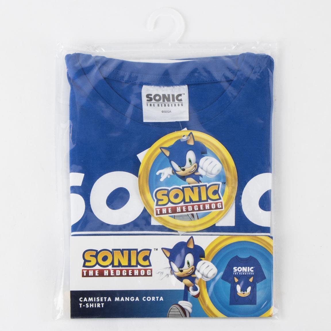 Camiseta Infantil Sonic The Hedgehog manga corta com estampado Azul Royal 6/6