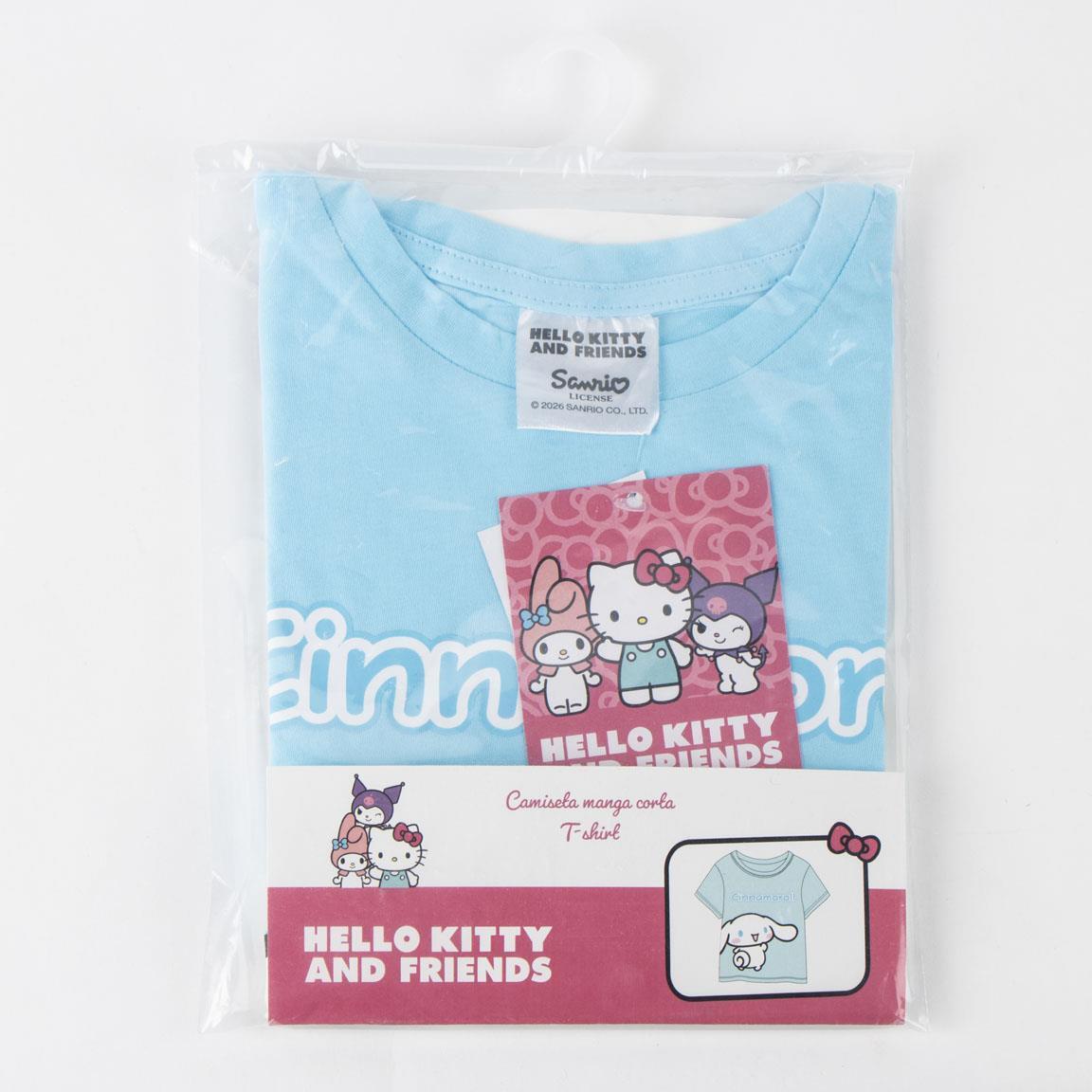 Camiseta Infantil manga corta Hello Kitty Cinnamoroll Azul Claro Celeste 6/6