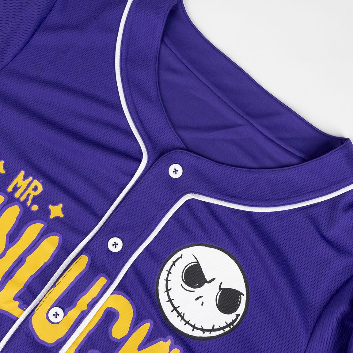 Camiseta Baseball Bambini Nightmare Before Christmas Morada 3/3