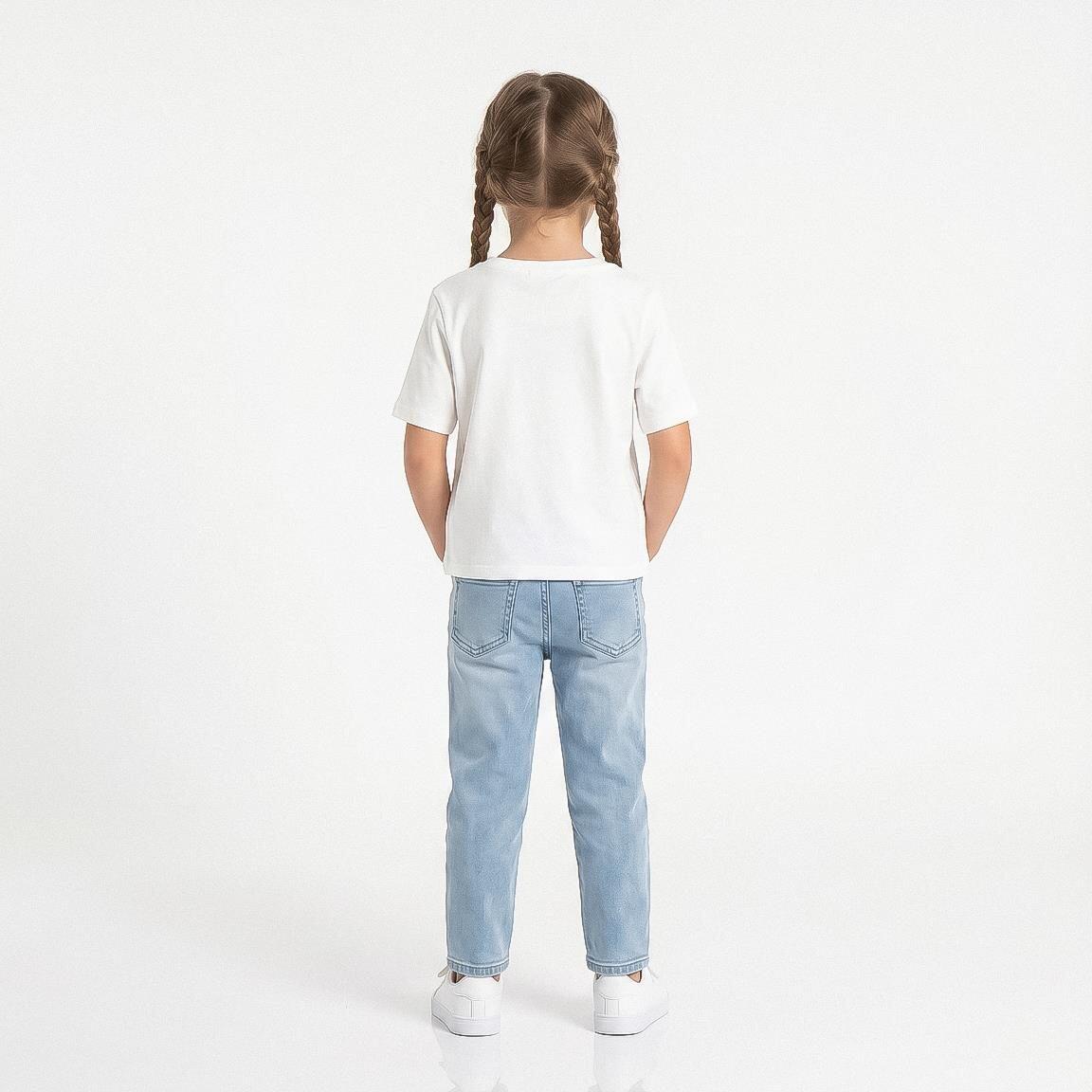 Camiseta manga corta Infantil Stitch Estampada Single Jersey Blanca 4/5
