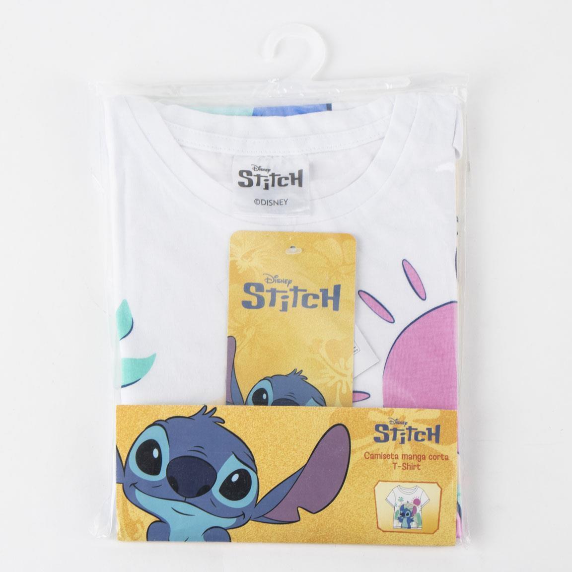 Camiseta Infantil Stitch Manga Corta Estampado Surf Shack Blanca 6/6