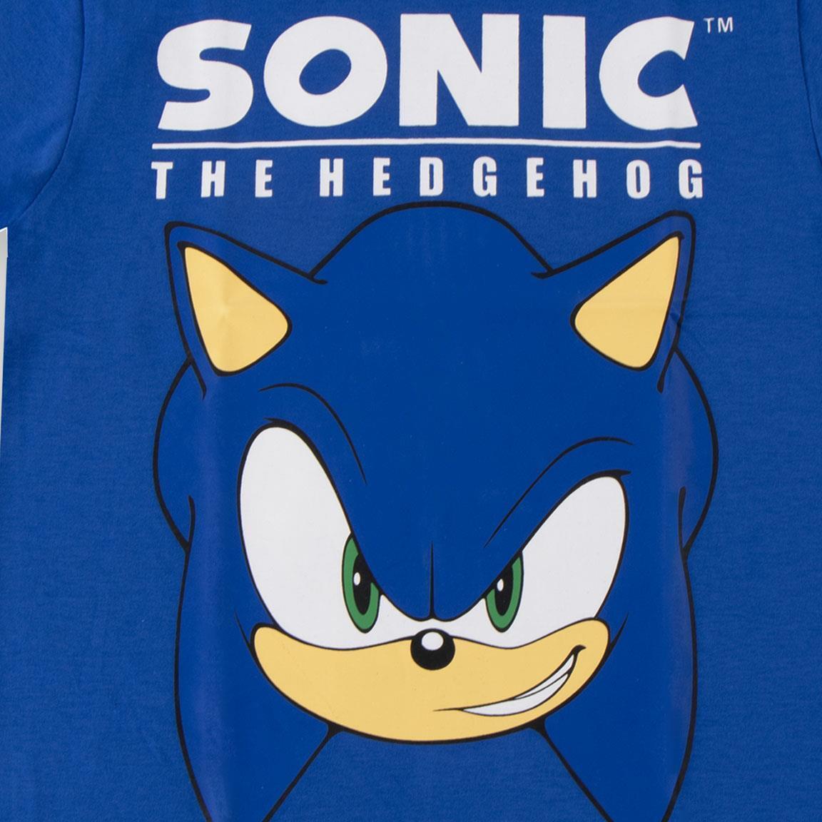 Camiseta Infantil Sonic The Hedgehog manga corta com estampado Azul Royal 3/6