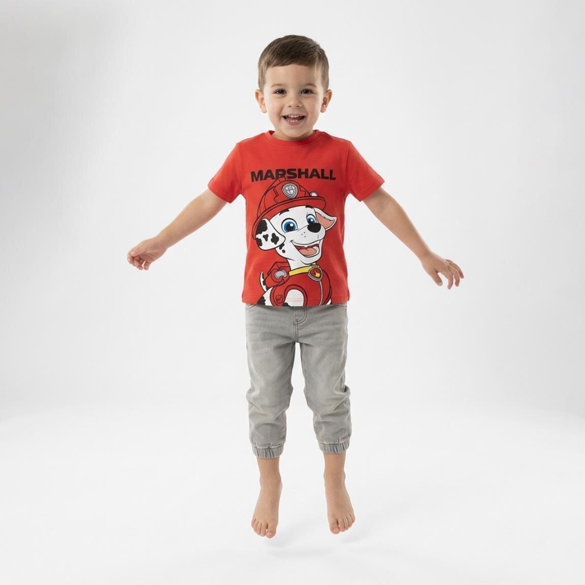 Camiseta Niños PAW Patrol manga corta Marshall Rojo para Niños 6/7