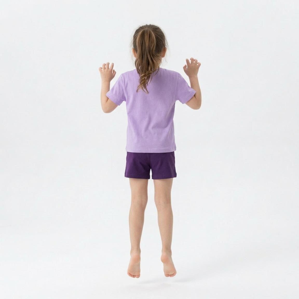 Camiseta manga corta Infantil Hello Kitty Kuromi Morada de algodón suave 5/6