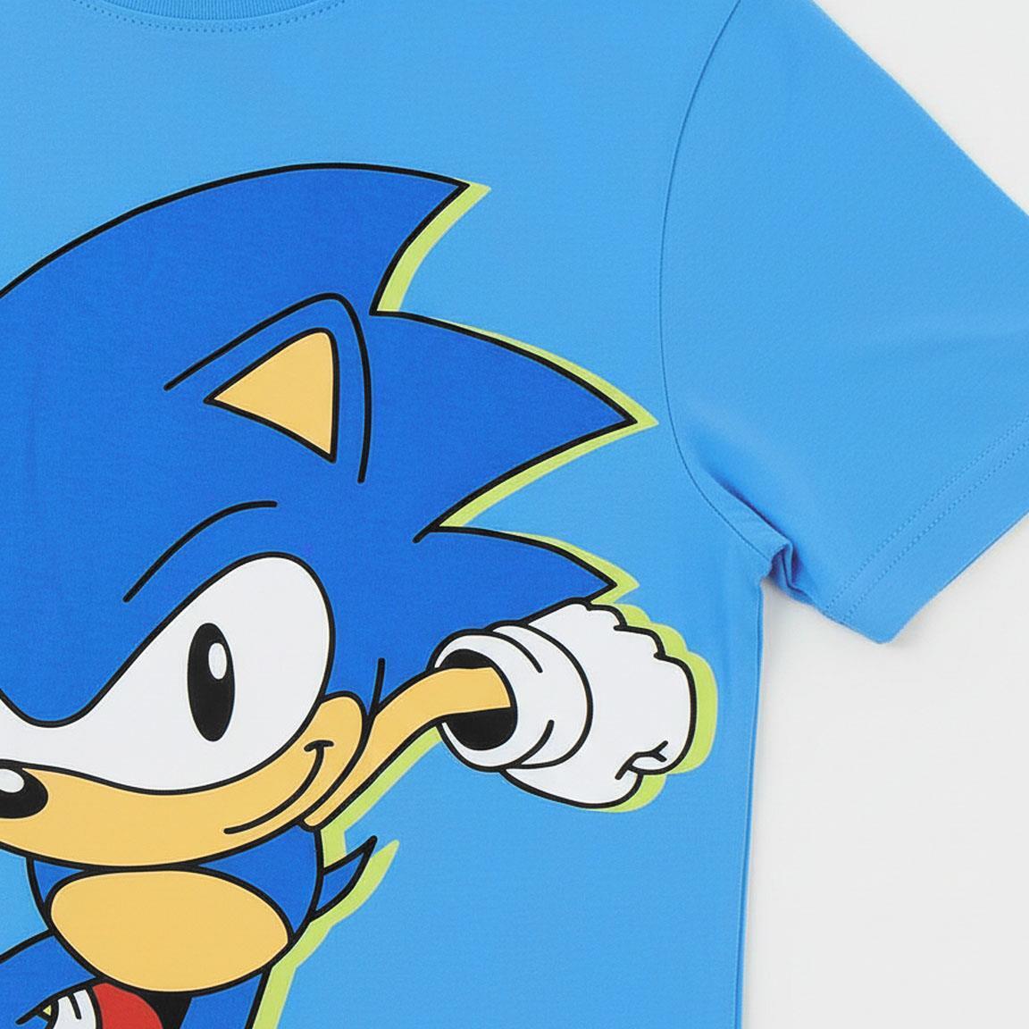 Camiseta manga corta Niños Sonic con estampado frontal Azul Claro 3/6