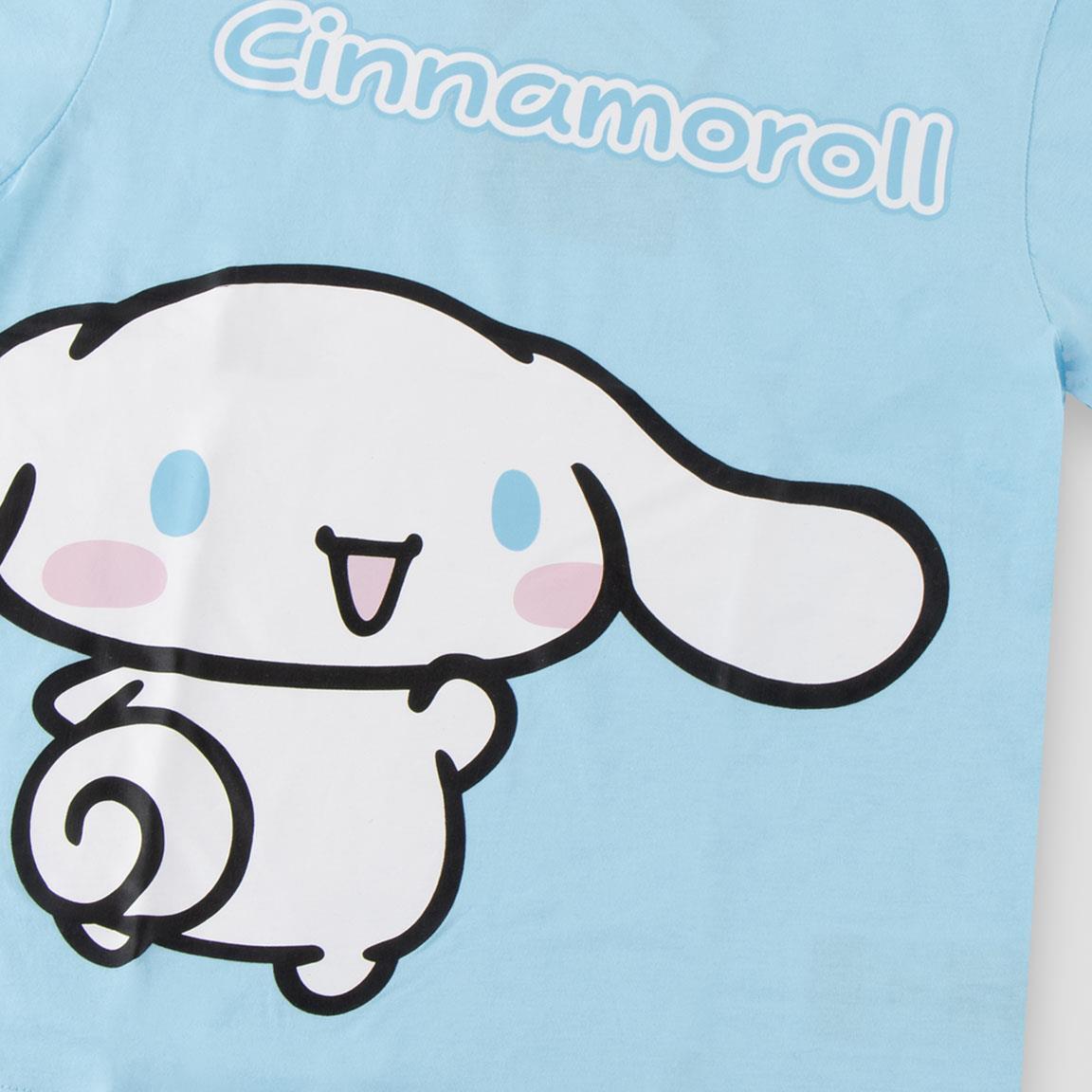 Camiseta Infantil manga corta Hello Kitty Cinnamoroll Azul Claro Celeste 3/6