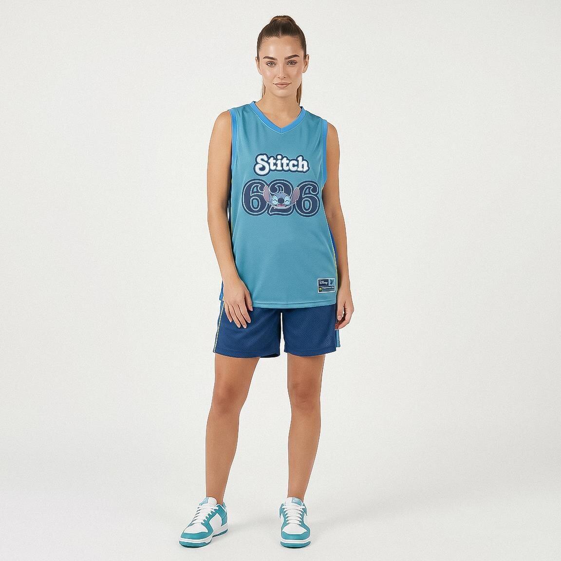 Camiseta sin Mangas de Baloncesto Adultos Stitch Azul Turquesa 6/6