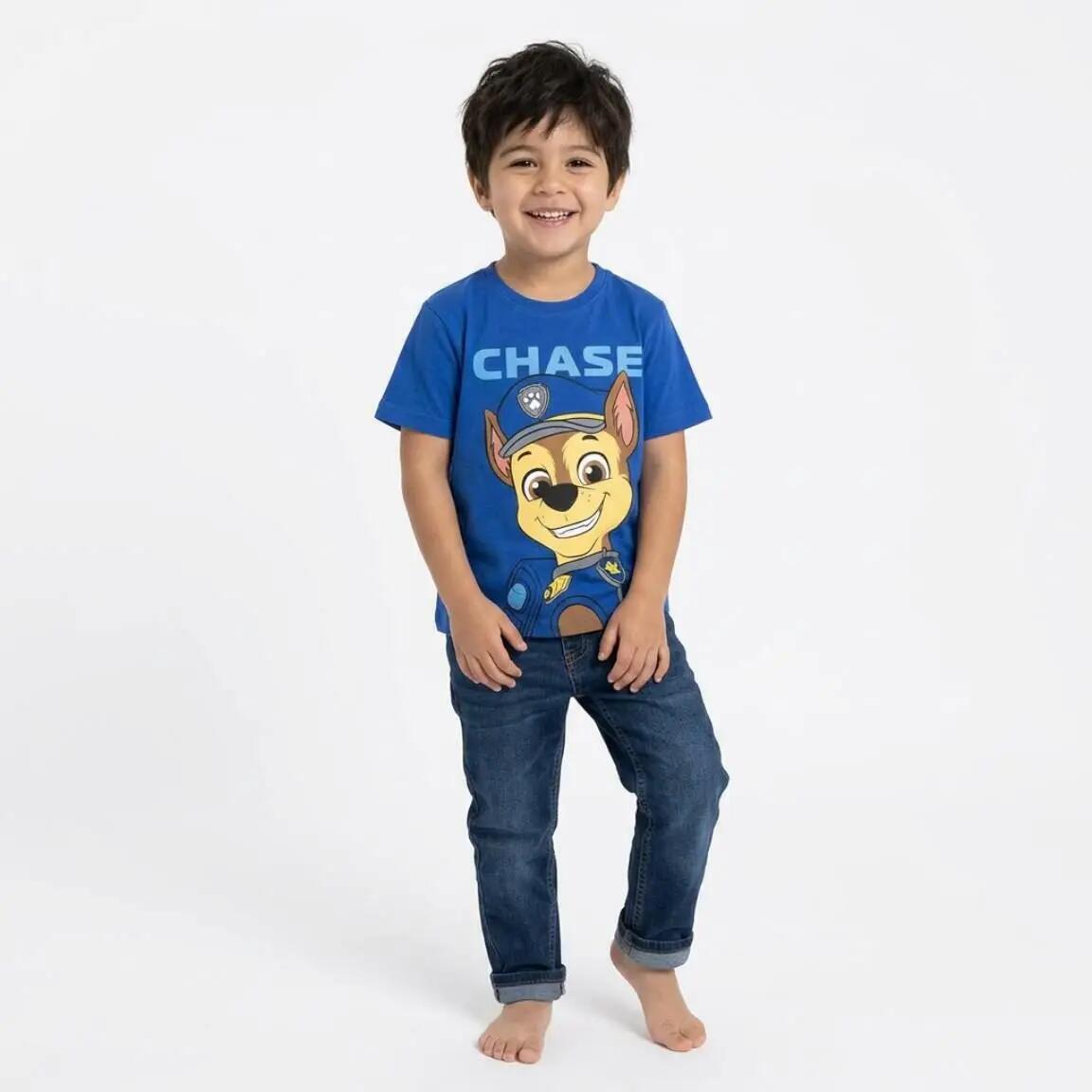 Camiseta manga corta Infantil PAW Patrol Chase Estampada Azul Royal 6/7