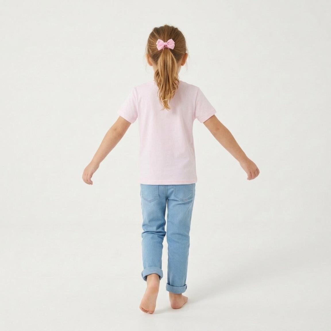 Camiseta manga corta Infantil Stitch com estampado Besties Rosa Claro 5/6