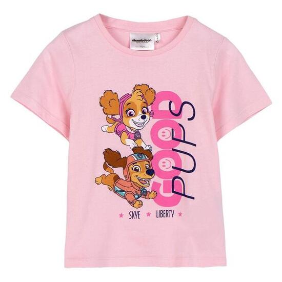 T-shirt Enfants manches courtes PAW Patrol Skye et Liberty Rose Clair