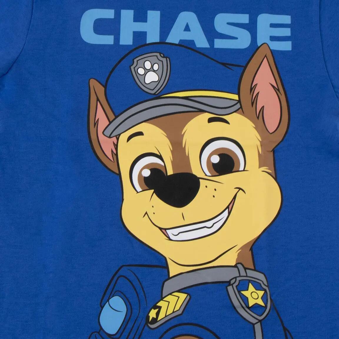 Camiseta manga corta Infantil PAW Patrol Chase Estampada Azul Royal 5/7