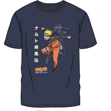 T-shirt Adulte Naruto Shippuden Kurama avec Imprimé Devant Bleu Marine